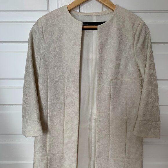 White Lacy Zara Peacoat - Picture 1 of 6